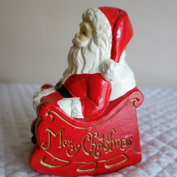 Vtg Christmas Rocking Chair Jingle Bells music Santa Claus K.N. Japan – Works! - Picture 1 of 6